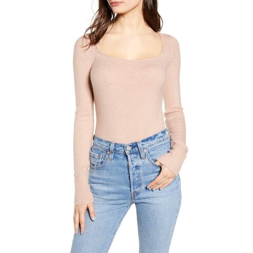 Leith long sleeve sweater body‎ suit size XL Blush